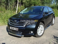Пороги овальные с накладкой 120х60 мм Toyota Venza 2013